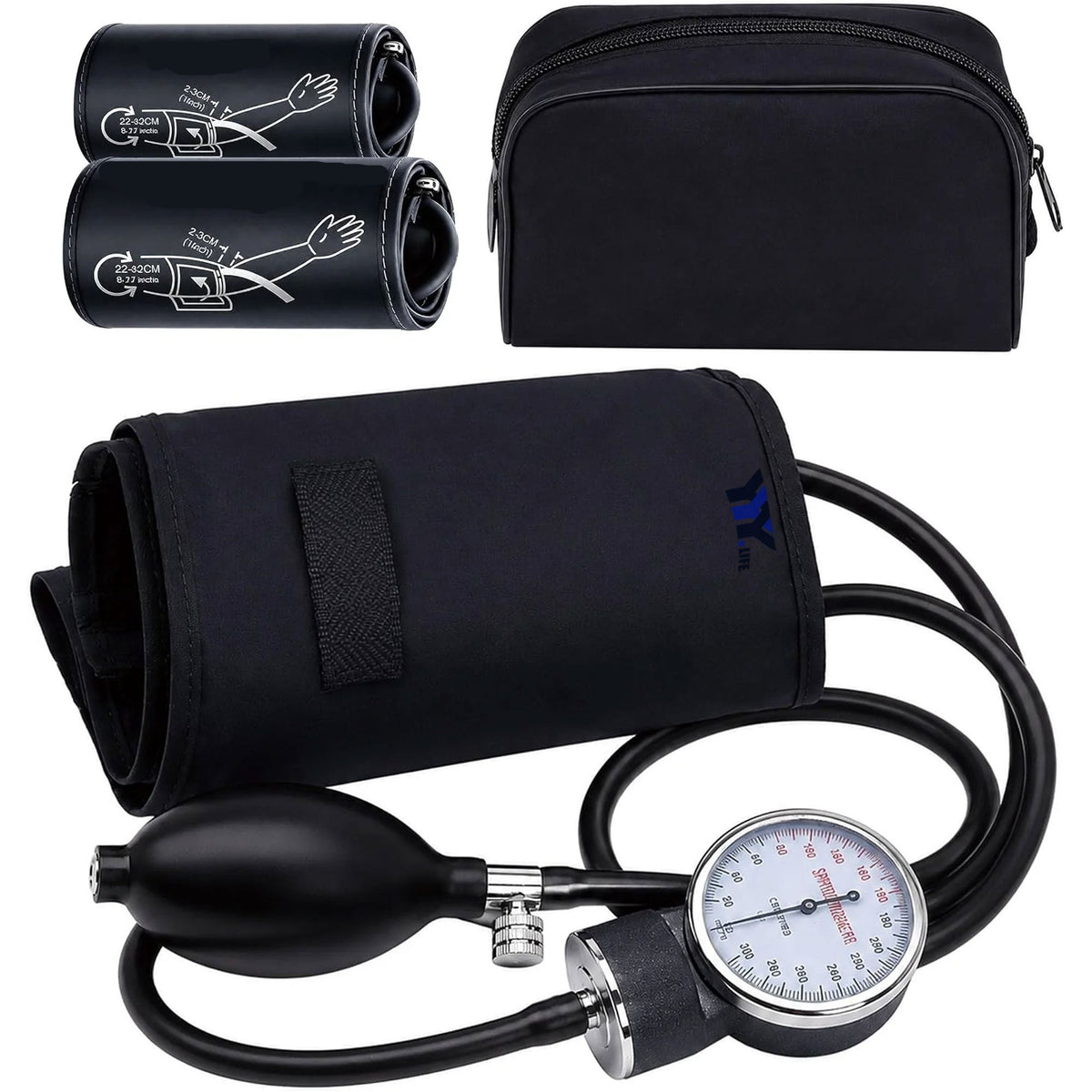 Manual Blood Pressure, Fit for Adults Kid Size Carrying Case