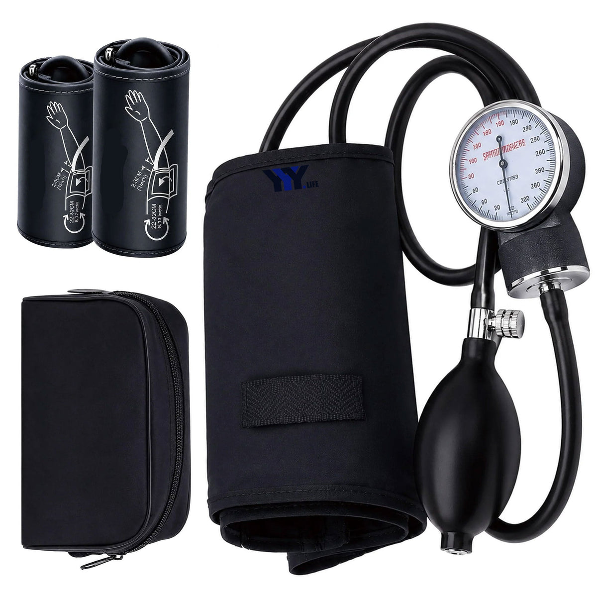 Manual Blood Pressure, Fit for Adults Kid Size Carrying Case