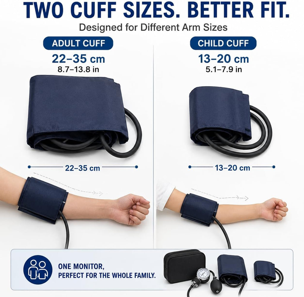 Manual Blood Pressure, Fit for M/L/XL Size Adults Kid Carrying Case