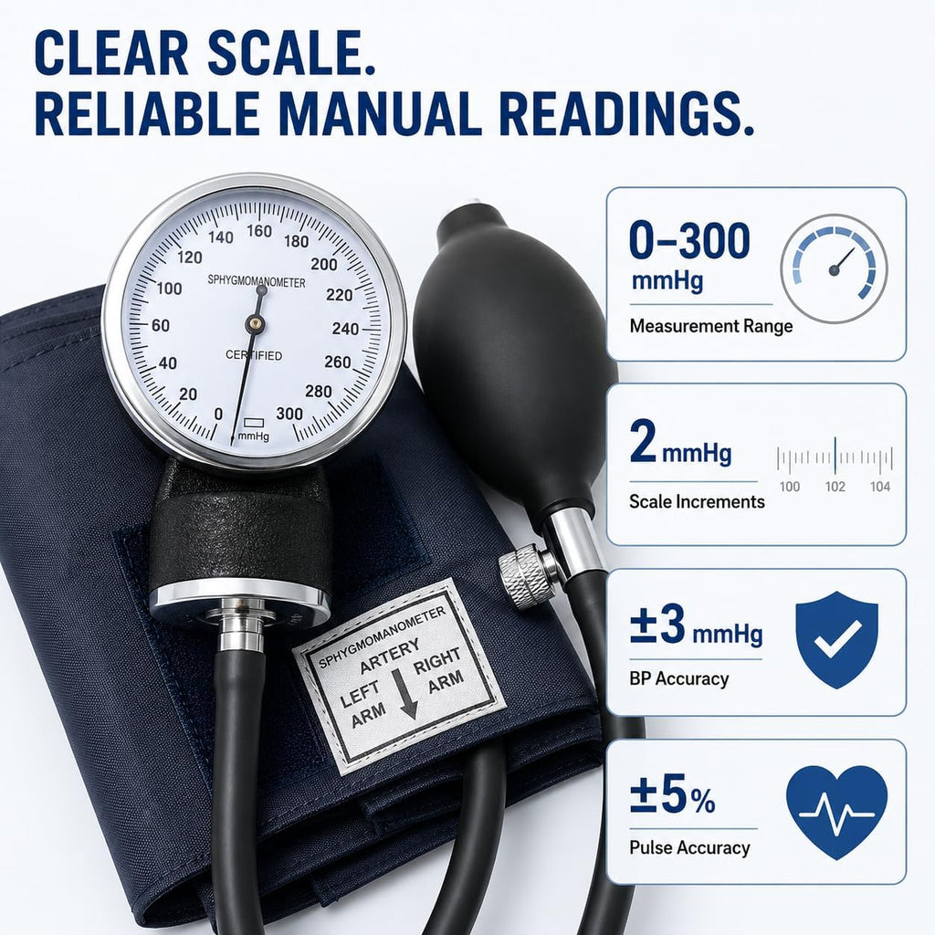 Manual Blood Pressure, Fit for M/L/XL Size Adults Kid Carrying Case