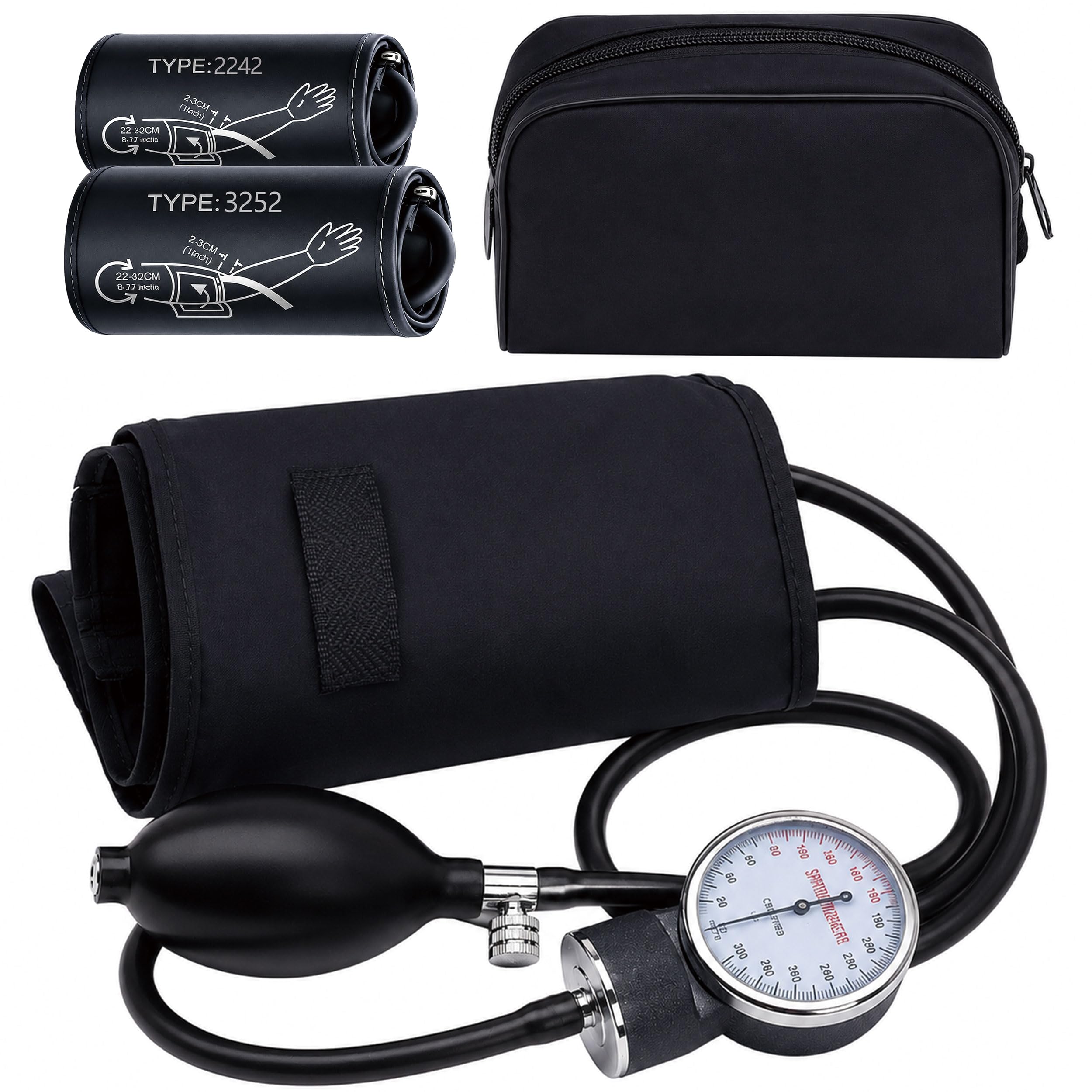 Manual Blood Pressure, Fit for M/L/XL Size Adults Kid Carrying Case
