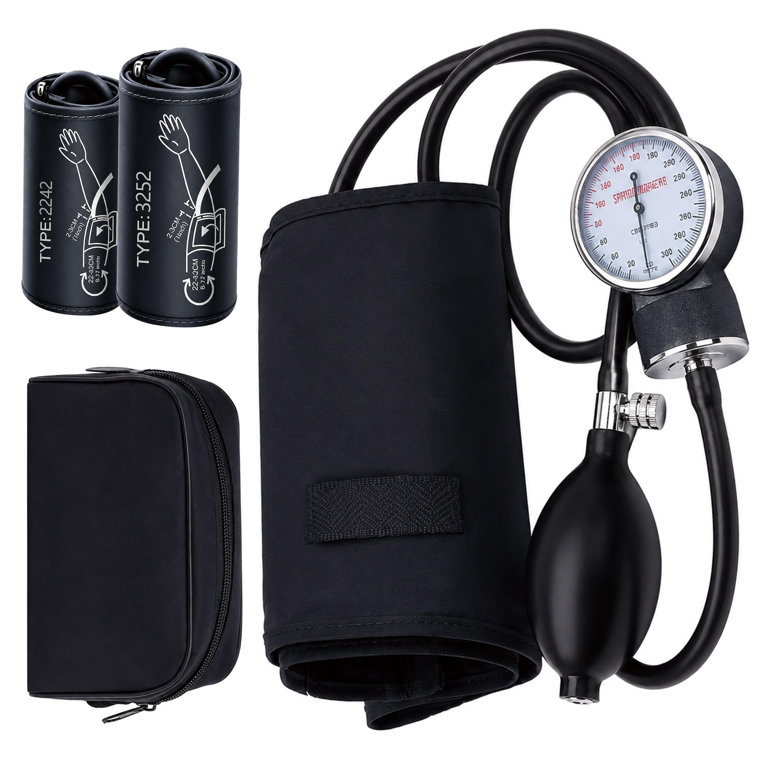 Manual Blood Pressure, Fit for M/L/XL Size Adults Kid Carrying Case