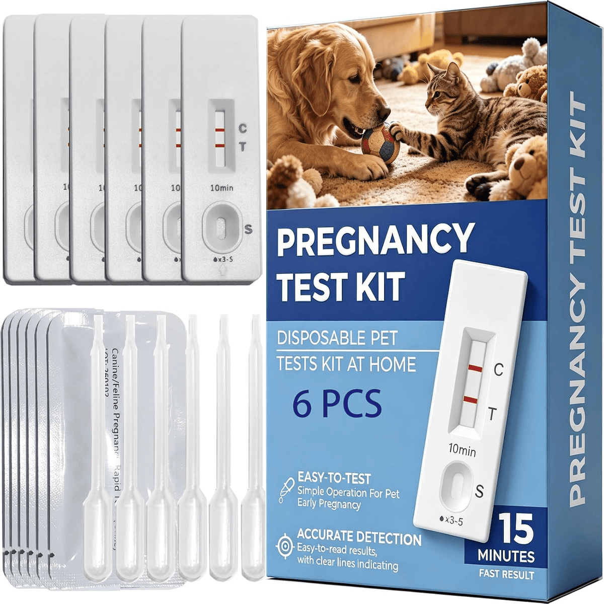 Dog Pregnancy Test Kit for Female Dogs & Cats