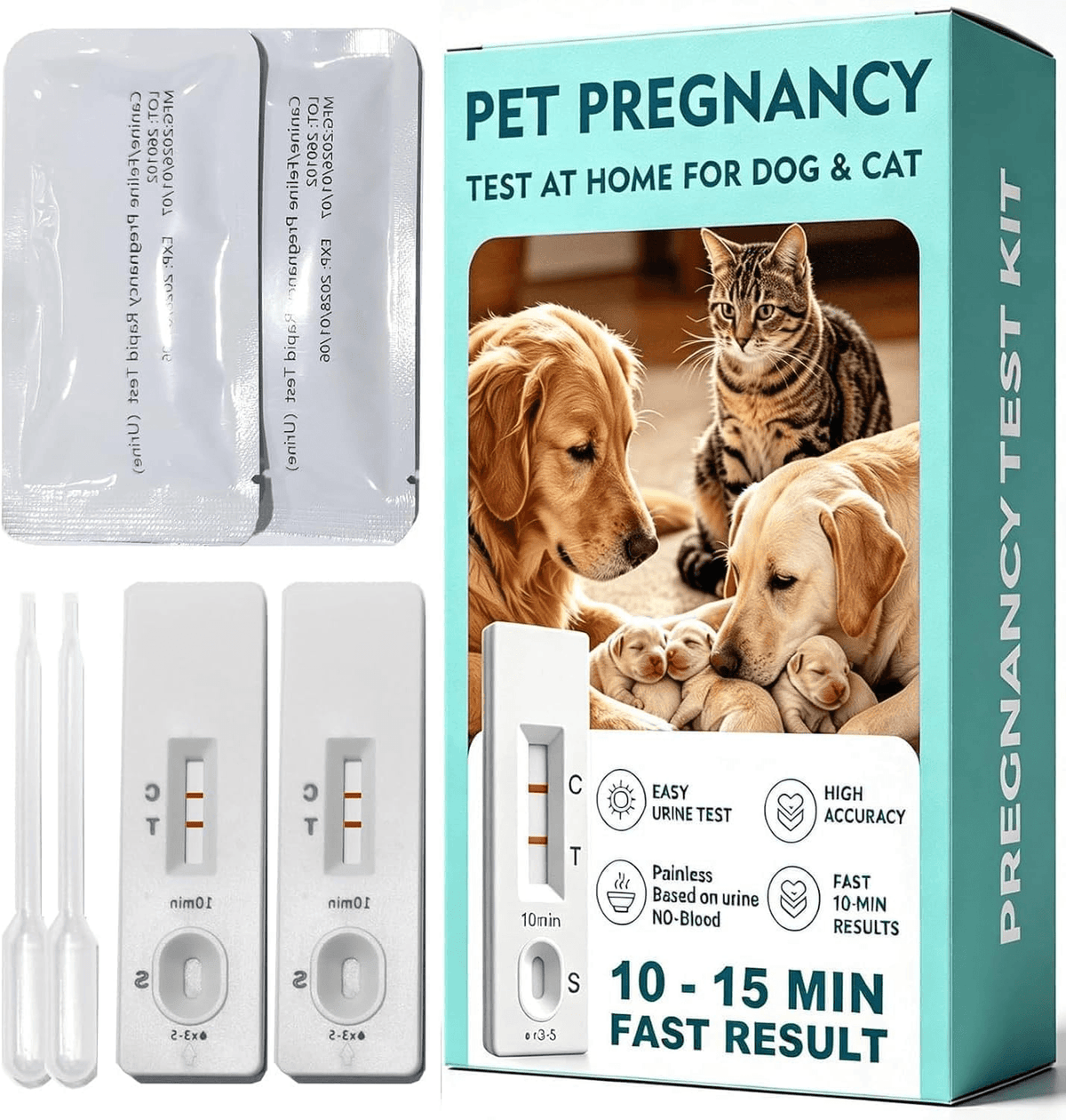 Dog Pregnancy Test Kit for Female Dogs & Cats
