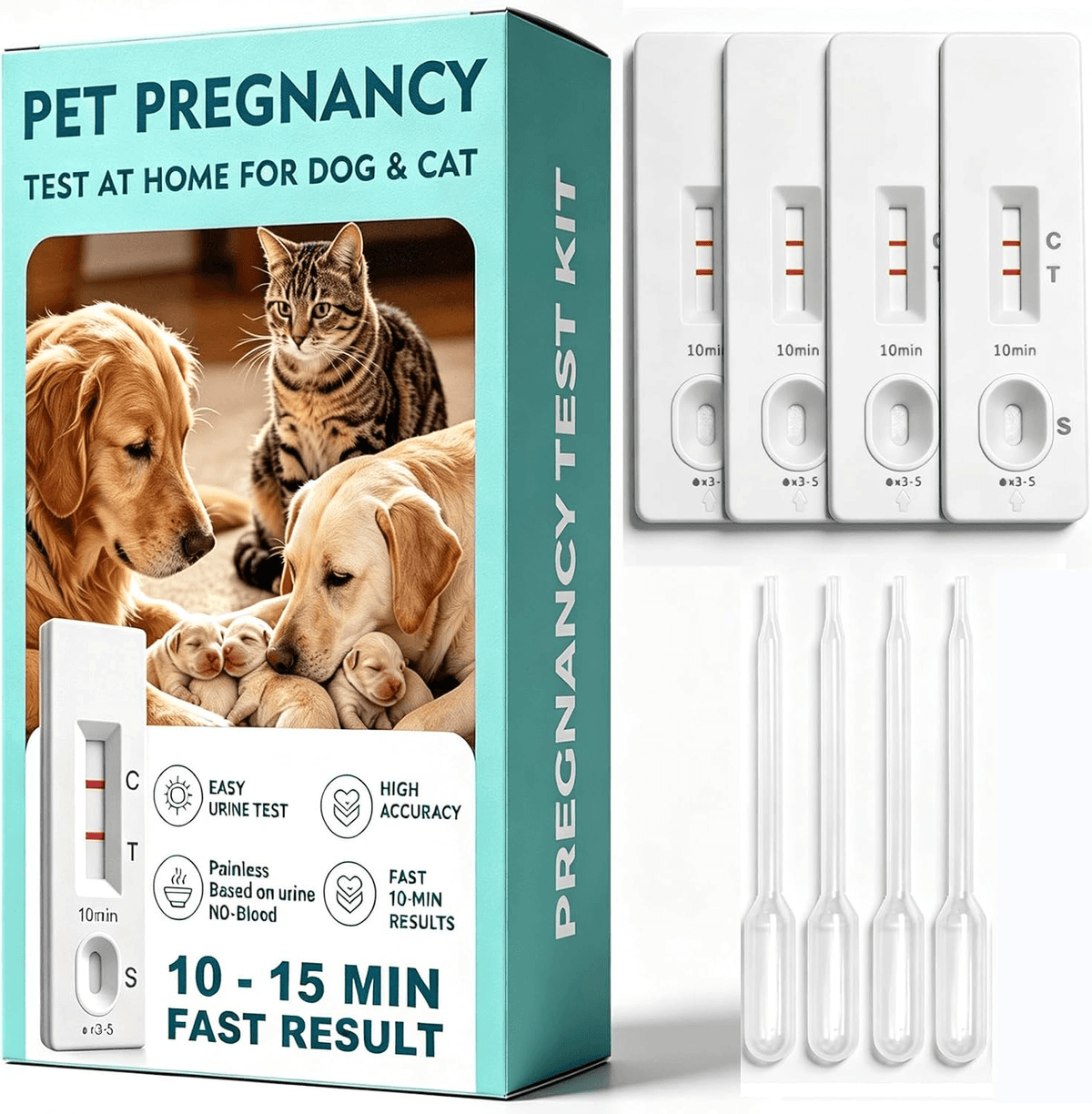 Dog Pregnancy Test Kit for Female Dogs & Cats